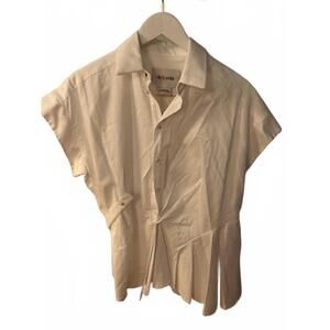 NEW DE LORETA women's oeste blouse in white